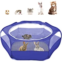 Pawaboo Valla de Animales Portátil de Oxford- Parque de Animales Plegable con Tres Varillas Metálicas y Amplia Abertura…